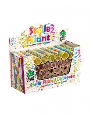 04847 STELLE FILANTI 9 ROTOLINI DECORATE IN BOX 40PZ