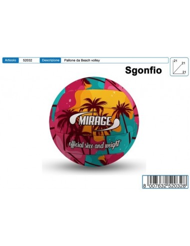 52032 PALLONE MIRAGE PALS VOLLEY