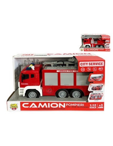 09576 CAMION POMPIERI FRIZIONE LUCI SUONI