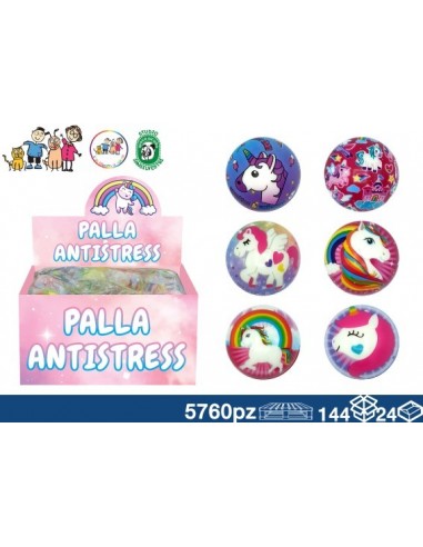 11252 ANTISTRESS BALL UNICORNO IN DISPLAY 24PZ