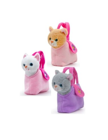 25544 GATTINI PELUCHE IN BORSETTA L 20